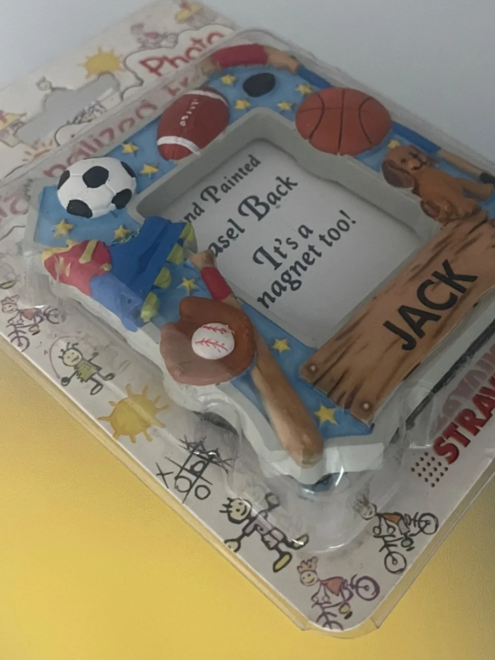 Personalized Sports Photo Frame Magnet Easel 